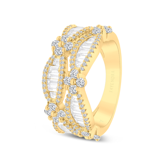 Sterling Silver 925 Ring Gold Plated