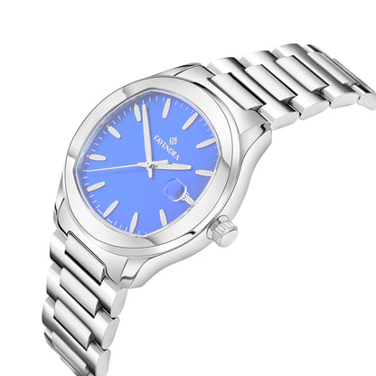 Stainless Steel 316L Watch Silver Color For Men - BLUE MOP DIAL