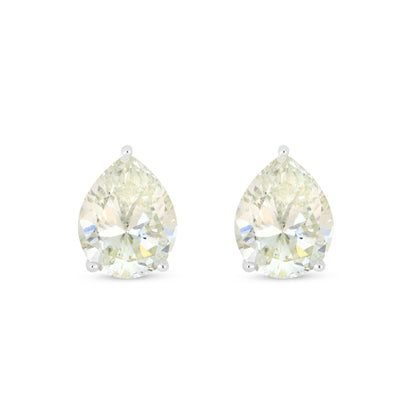 Sterling Silver 925 Earring Rhodium Plated Embedded With Diamond Zircon