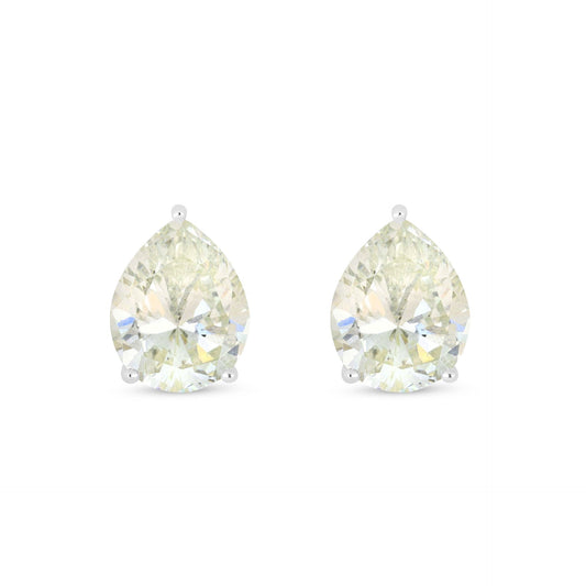 Sterling Silver 925 Earring Rhodium Plated Embedded With Diamond Zircon