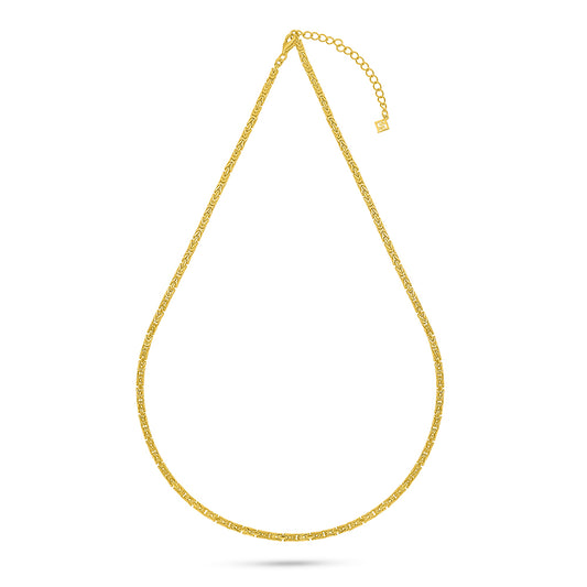 Sterling Silver 925 Necklace Golden Plated