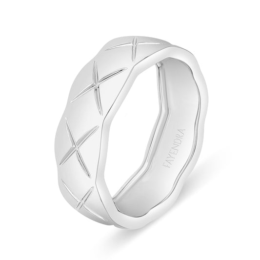 Sterling Silver 925 Ring Rhodium Plated