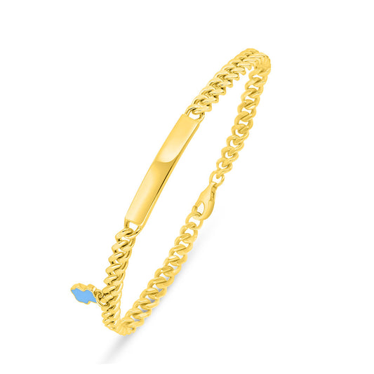 Sterling Silver 925 Bracelet Golden Plated Embedded