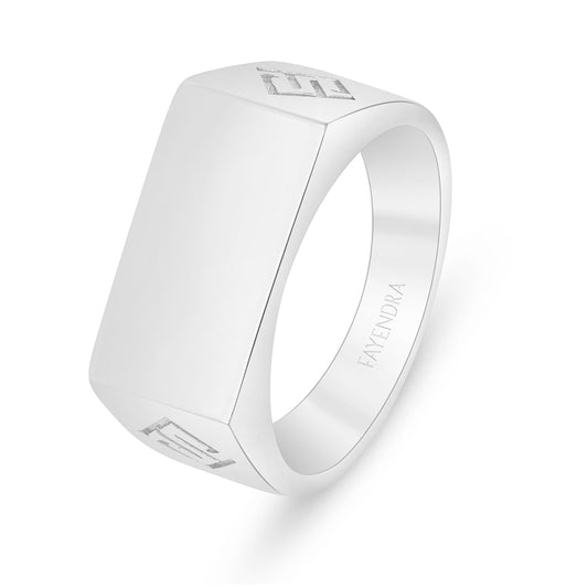 Sterling Silver 925 Ring Rhodium Plated
