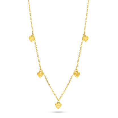Sterling Silver 925 Necklace Golden Plated