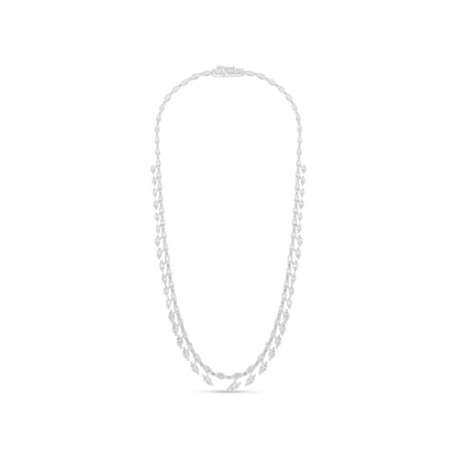 Sterling Silver 925 SET Rhodium Plated Embedded With White Zircon