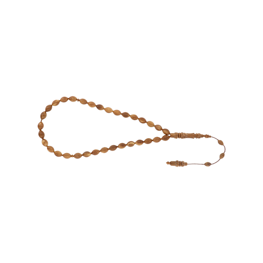 Rosary 33 Sterling Silver 925 Embedded With Cook Plain Olive 14*10 ML