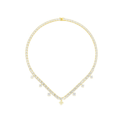 Sterling Silver 925 SET Golden Plated Embedded With Yellow Diamond And White Zircon