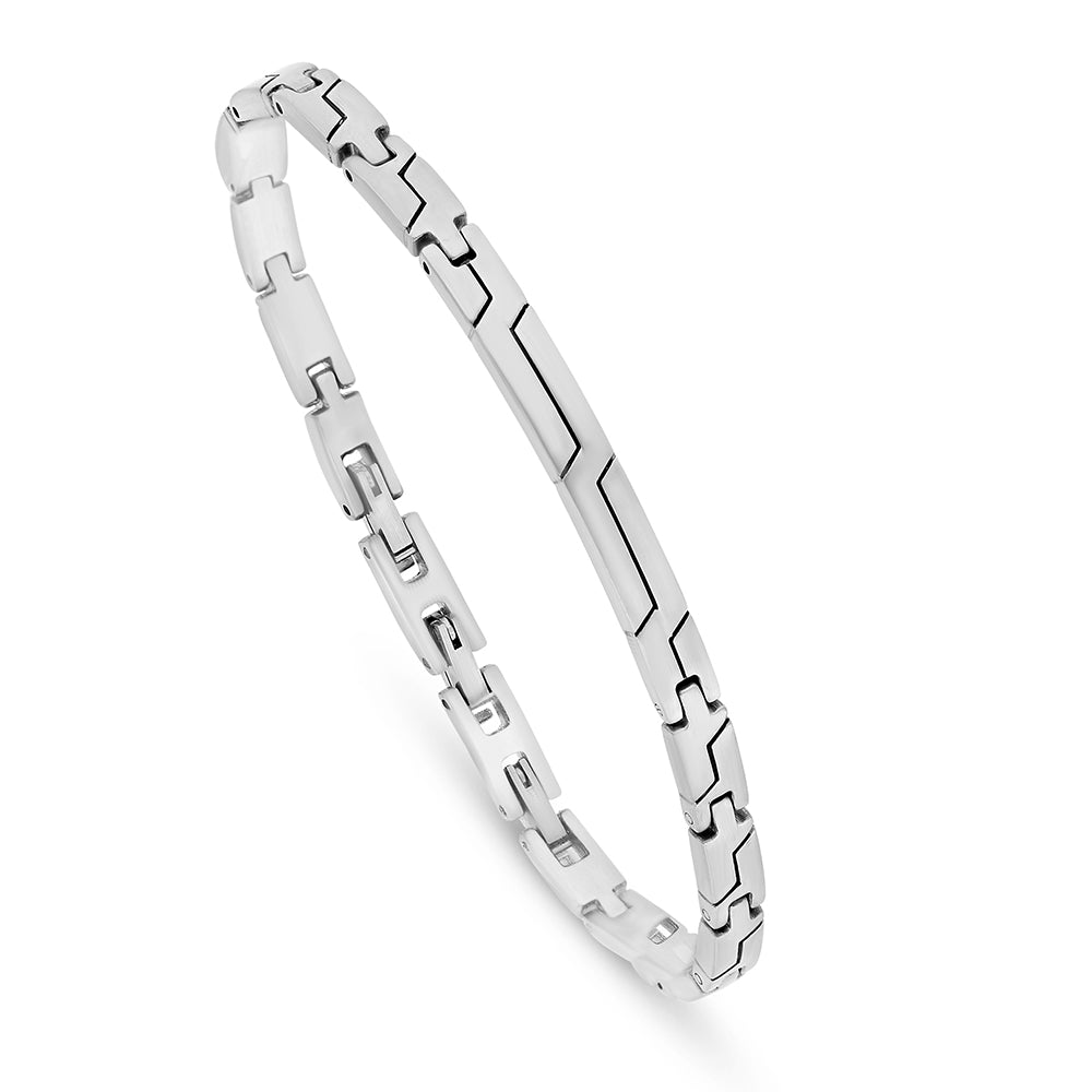Stainless Steel 316L Bracelet, Silver Color For Men