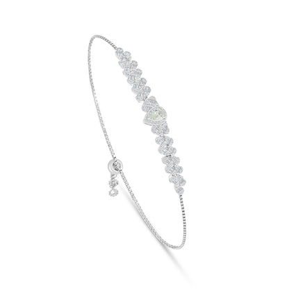 Sterling Silver 925 Set Rhodium Plated Embedded With Diamond Zircon And White Zircon