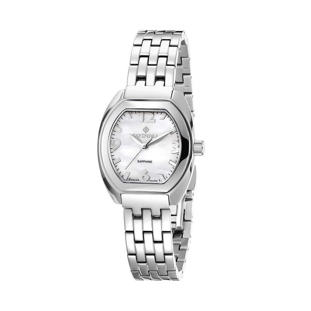 Stainless Steel 316 Watch Silver Color - WHITE MOP DIAL