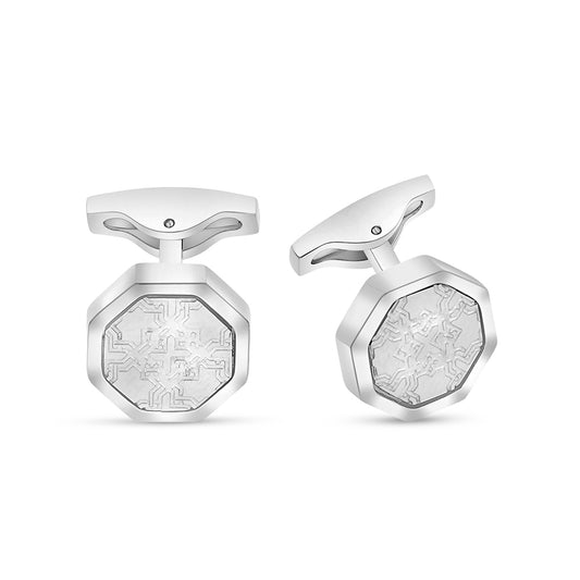 Stainless Steel Cufflink 316L Silver Color Shiny Steel