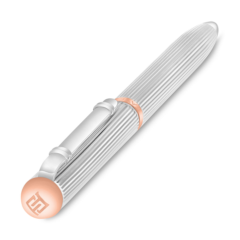 Fayendra Luxury Pen Silver And Golden Rose Plated