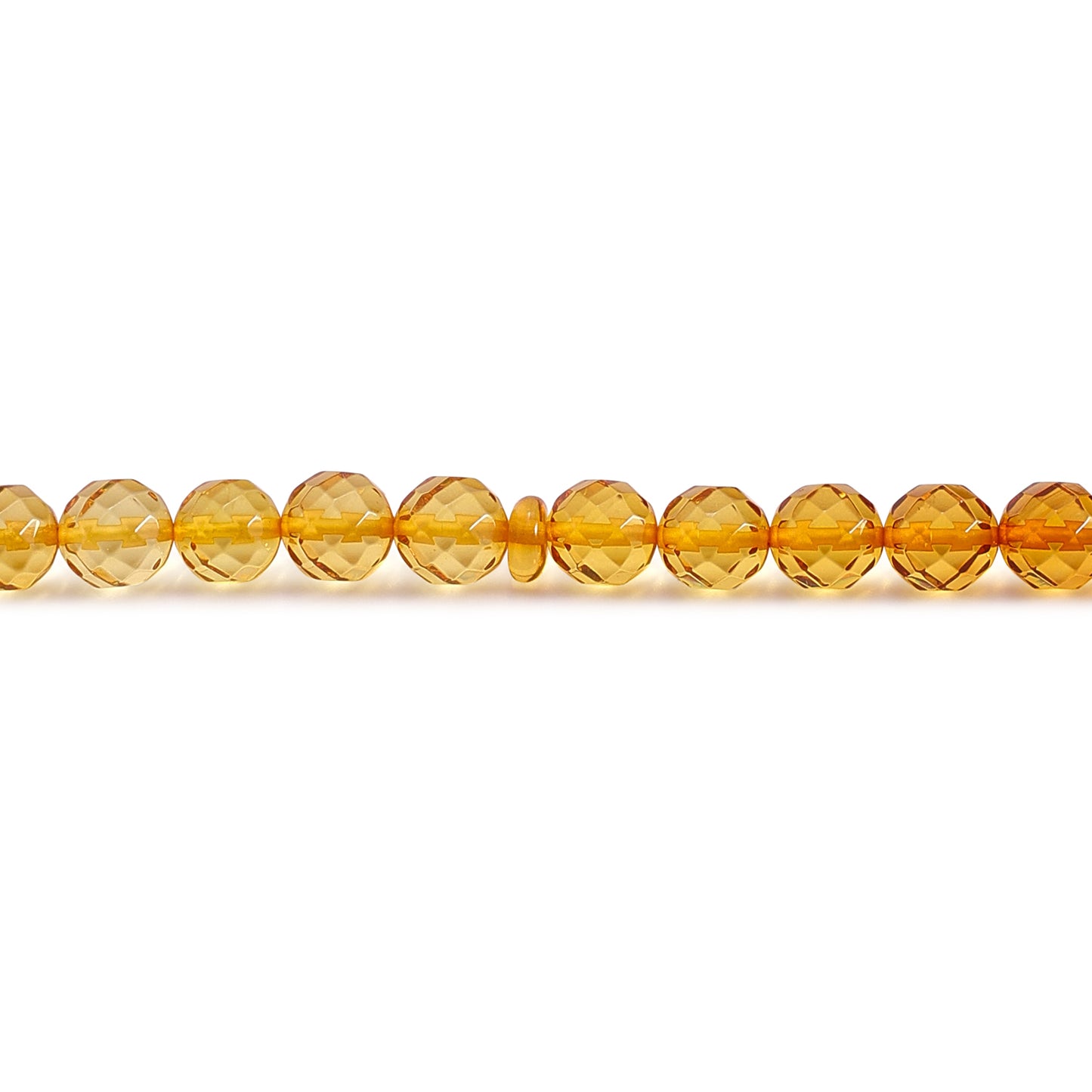 سبحة 100 كهرمان طبيعي ملون بيلية 8 مم Faceted شرابة قماش