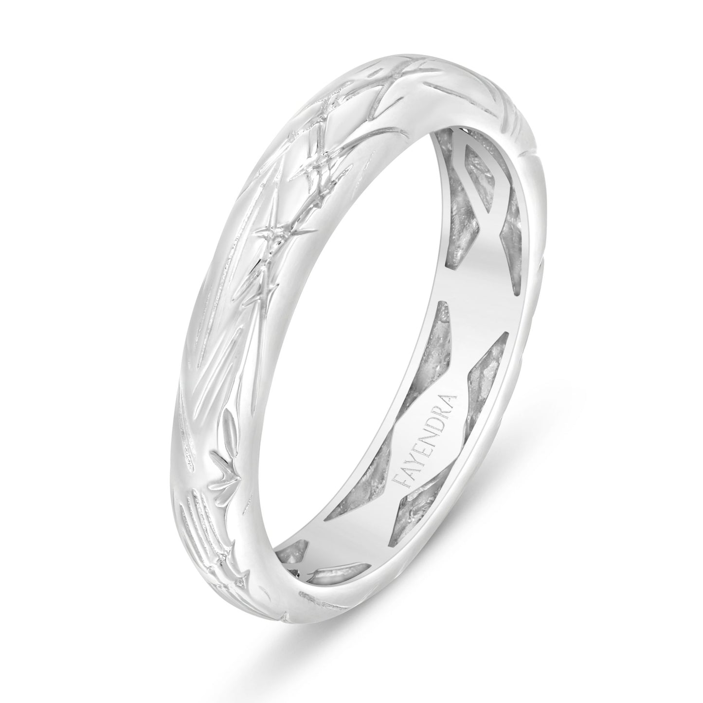 Sterling Silver 925 Ring Rhodium Plated