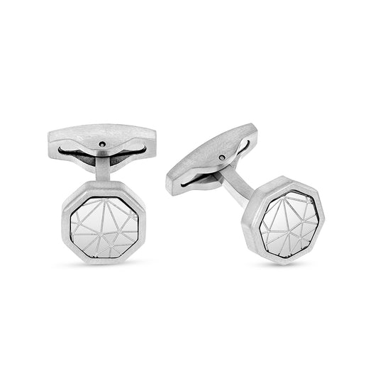 Stainless Steel Cufflink 316L Silver Color Shiny Steel