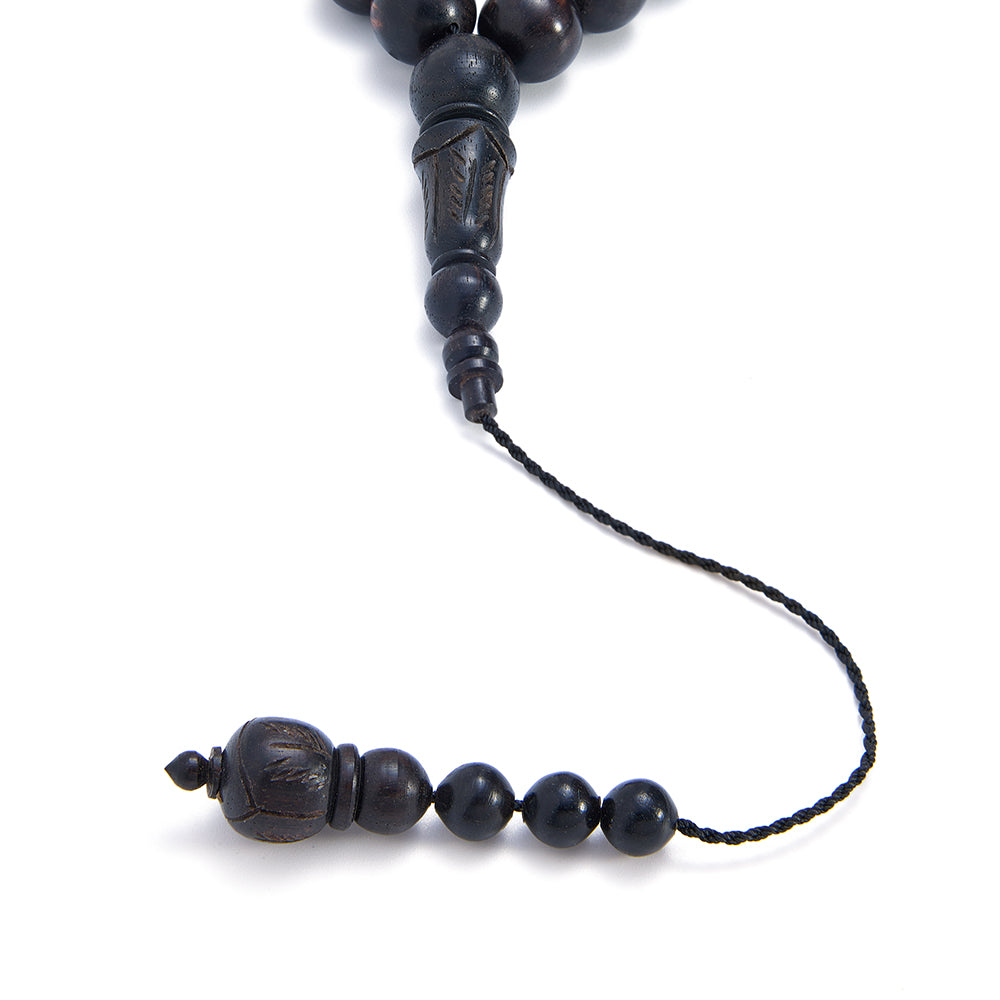 سبحة 33 ابنوس بيلية 12 مم مكتل