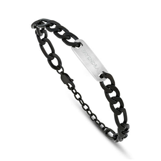 Stainless Steel 316L And 304 L Bracelet, Silver And Black Color For Men