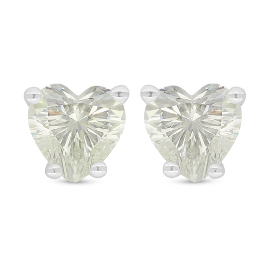 Sterling Silver 925 Earring Rhodium Plated Embedded With Diamond Zircon
