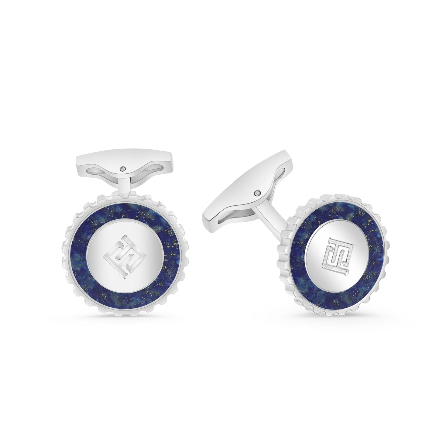 كبك ستانلس ستيل لون فضي و احجار لابيس عيار L316