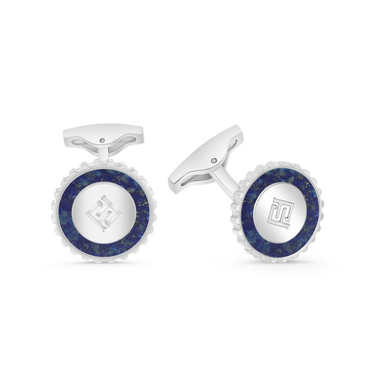 كبك ستانلس ستيل لون فضي و احجار لابيس عيار L316