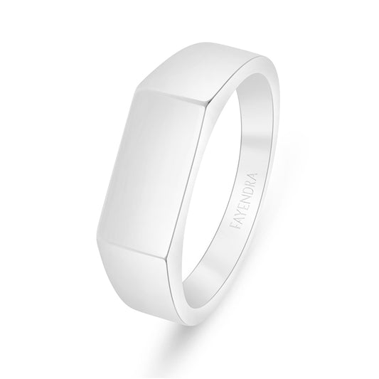 Sterling Silver 925 Ring Rhodium Plated