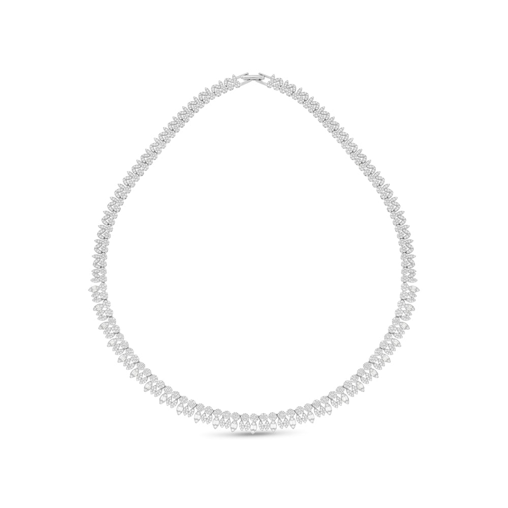 Sterling Silver 925 SET Rhodium Plated Embedded With White Zircon