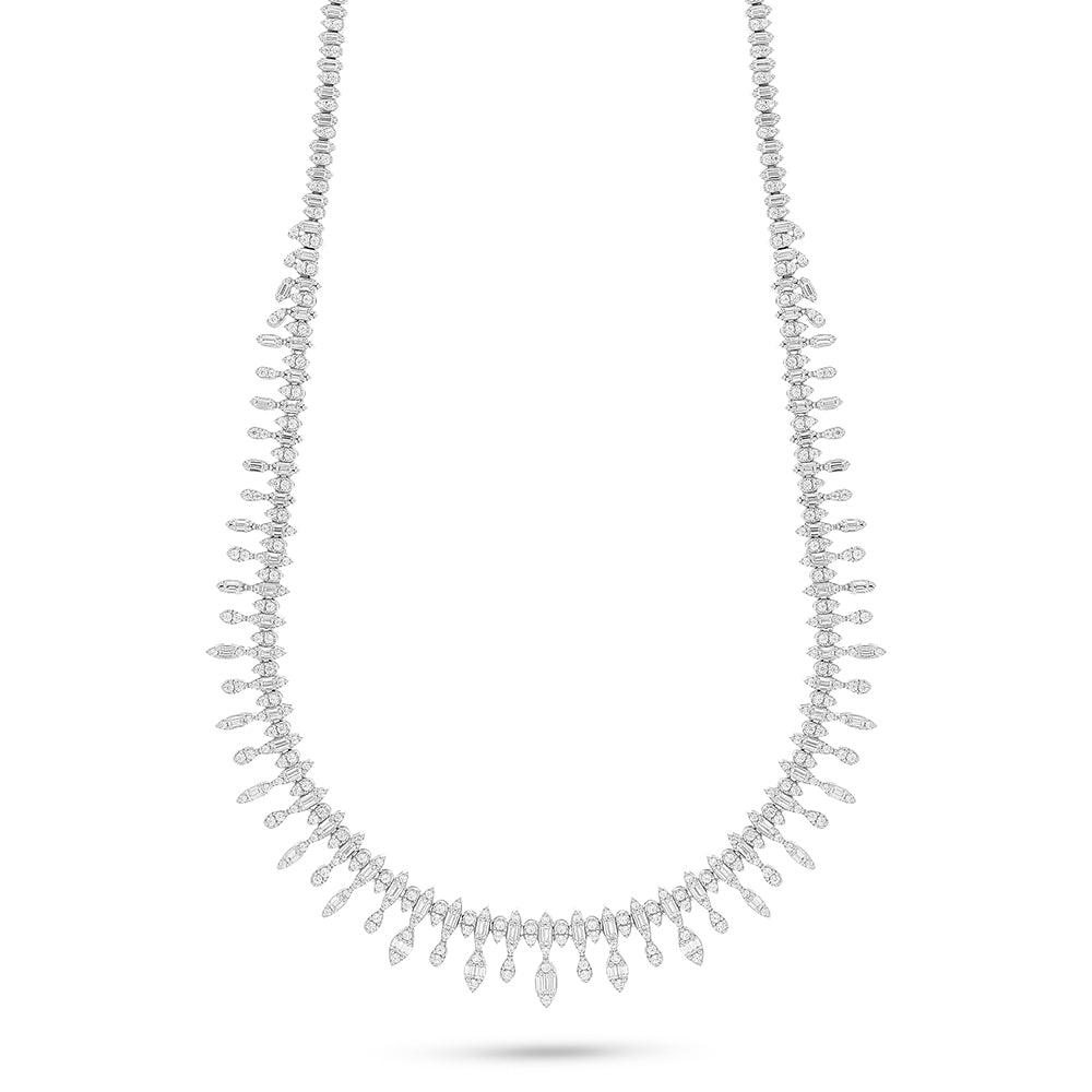 Sterling Silver 925 Set Rhodium Plated Embedded With White Zircon