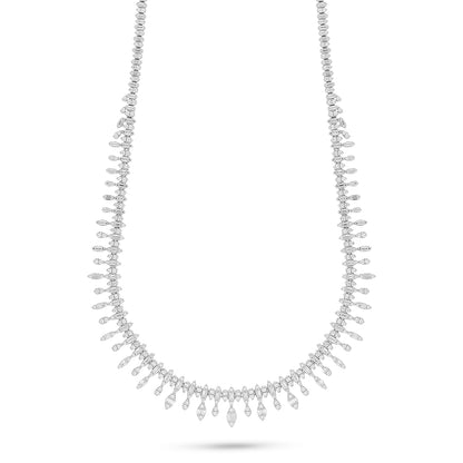 Sterling Silver 925 Set Rhodium Plated Embedded With White Zircon