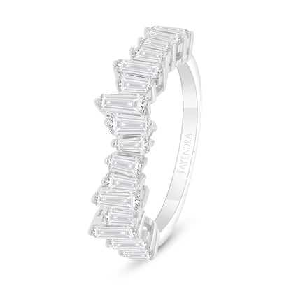 Sterling Silver 925 SET Rhodium Plated Embedded With White Zircon