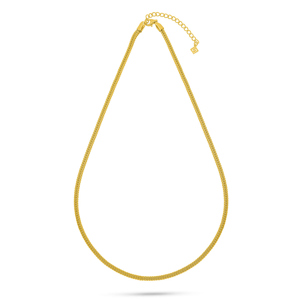 Sterling Silver 925 Necklace Golden Plated