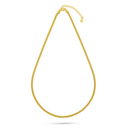 Sterling Silver 925 Necklace Golden Plated