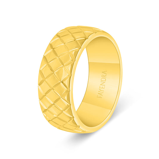Sterling Silver 925 Ring Golden Plated Embedded