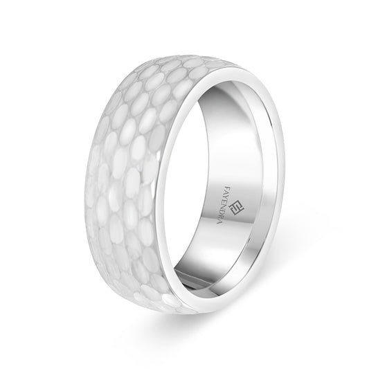 Tungsten Carbide Wedding Ring Rhodium Plated For Men