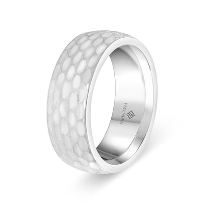 Tungsten Carbide Wedding Ring Rhodium Plated For Men