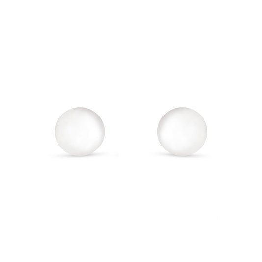 Sterling Silver 925 Earring Golden Plated Embedded With Natural White Pearl