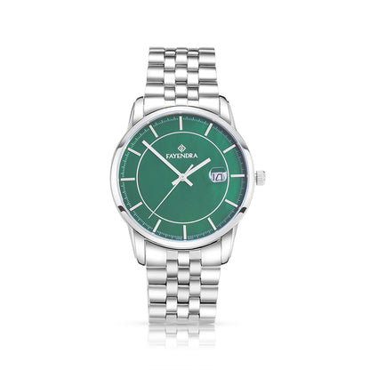 Stainless Steel 316L Watch Silver Color For Men - GREEN MOP DIAL