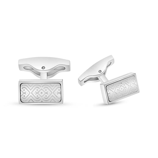 Stainless Steel Cufflink 316L Silver Color Shiny Steel