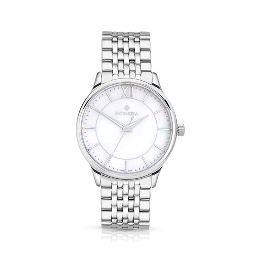 Stainless Steel 316L Watch Silver Color For Men - WHITE MOP DIAL