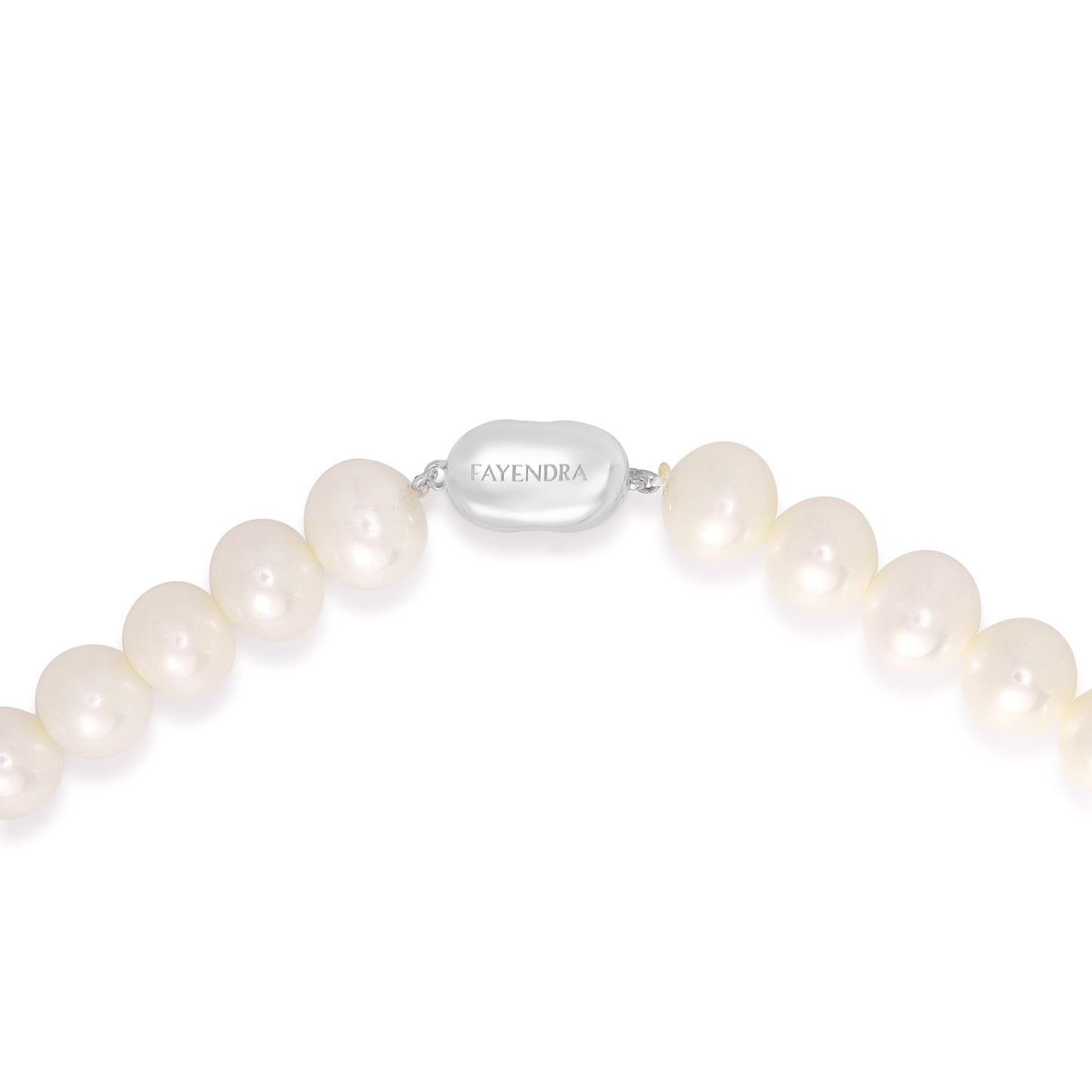 Necklace Of Natural White Pearl Round Beads 6 mm Round Beads With Stainless Steel 316L clasp