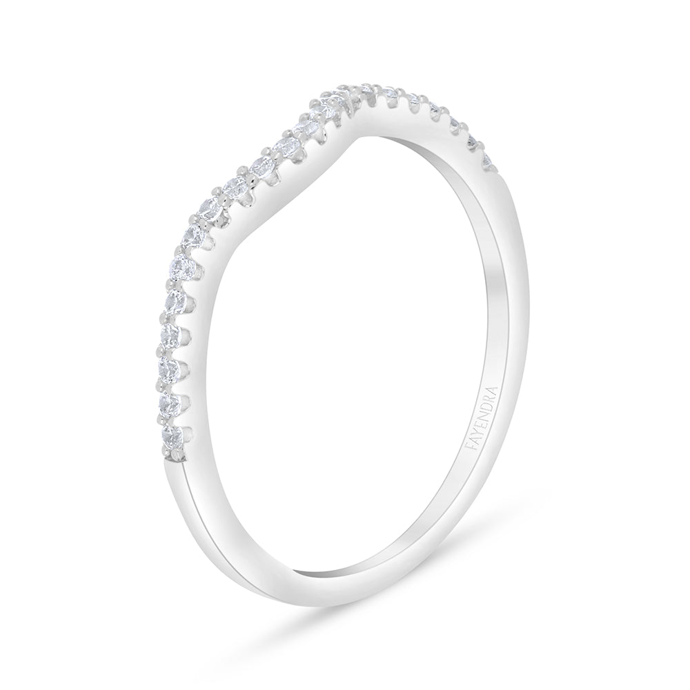 Sterling Silver 925 Ring (3pieces) Rhodium Plated Embedded With White Zircon
