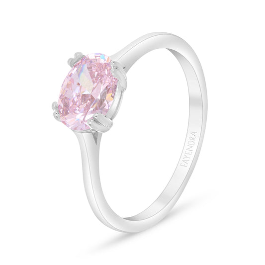 خاتم من الفضة الخالصة عيار 925 مطلي روديوم مرصع زركون بنك