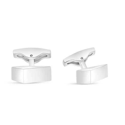 Stainless Steel Cufflink 316L Silver Color Shiny Steel