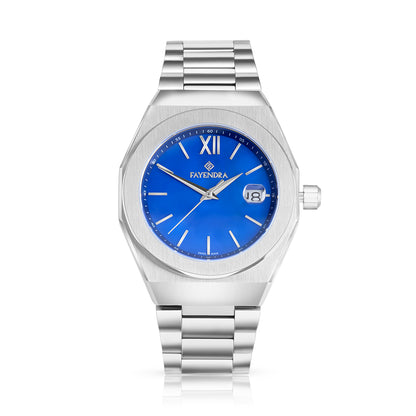 Stainless Steel 316L Watch Silver Color For Men - BLUE MOP DIAL