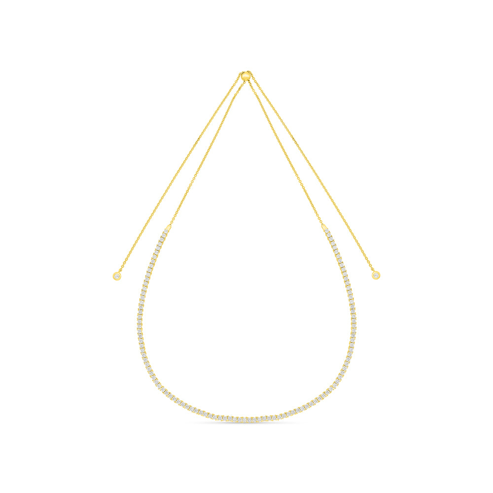 Sterling Silver 925 Necklace Golden Plated Embedded With White Zircon