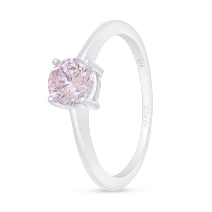 خاتم من الفضة الخالصة عيار 925 مطلي روديوم مرصع زركون بنك