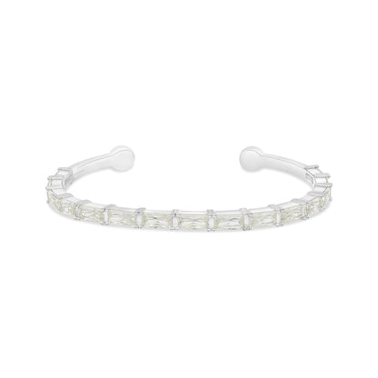 اسورة من الفضة الخالصة عيار 925 مطلية روديوم مرصعة بالزركون الكناري الالماسي