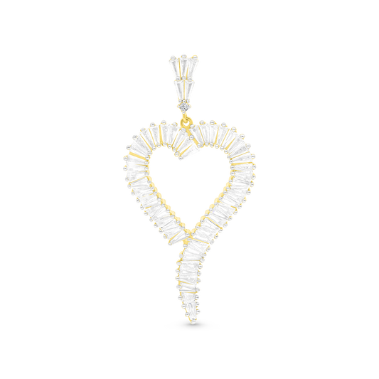 Sterling Silver 925 Pendant  Rhodium And Gold Plated