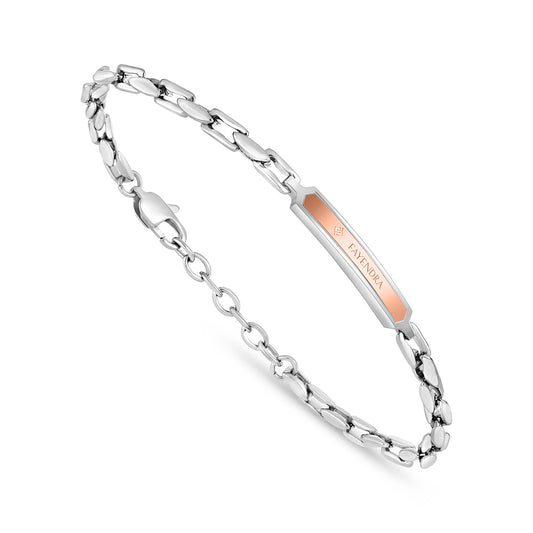 Stainless Steel 316L And 304 L Bracelet, Silver And Rose Gold Color For Men