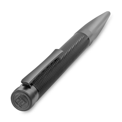 Fayendra Pen with black and gray plated spiral engraving